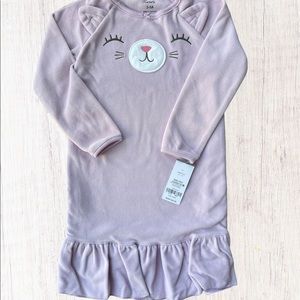 2-3 Girl Carter’s Pink Long Sleeve Fleece Nightgown